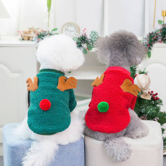 Dog Clothes Autumn And Winter Pet Clothes New Teddy Small Dog Pet Clothing Winter Christmas Tree Fleece